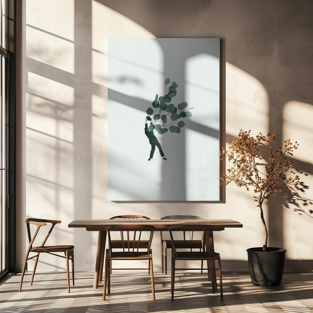 Canvas schilderi - The extravert boven eettafel