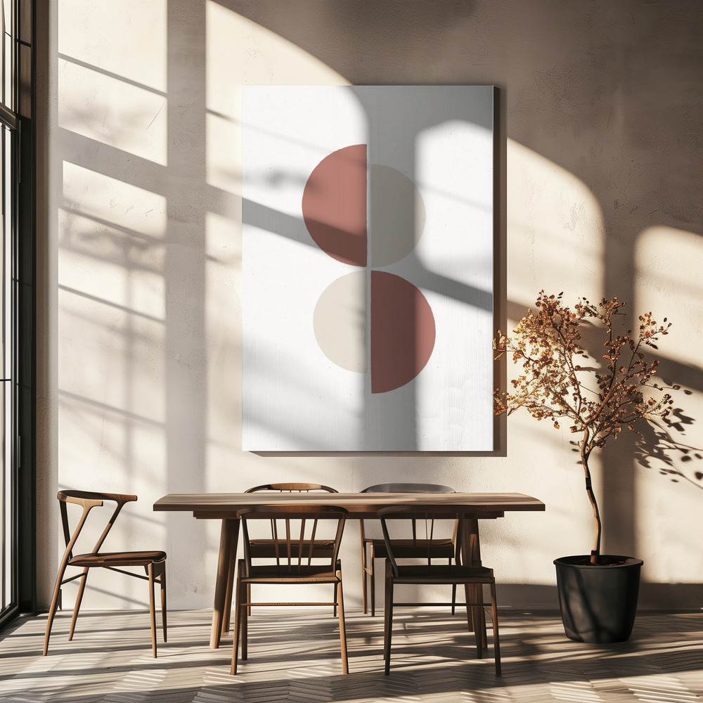 Canvas print - Rust and Sand - Duo over dining table