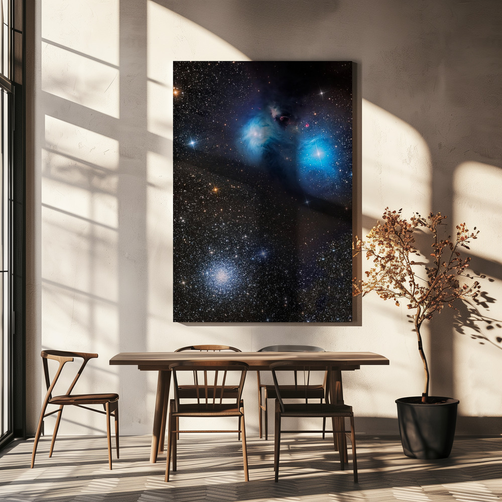 Obraz na płótnie - Blue Eyes and a smile - NGC 6726 nad stołem jadalnym