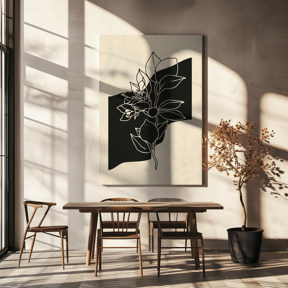 Canvas print - Abstract Flower 4 over dining table
