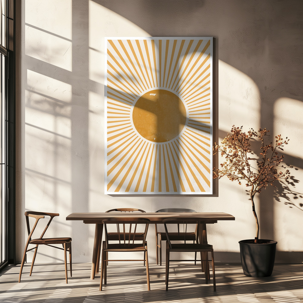 Obraz na płótnie - Boho Sun nad stołem jadalnym