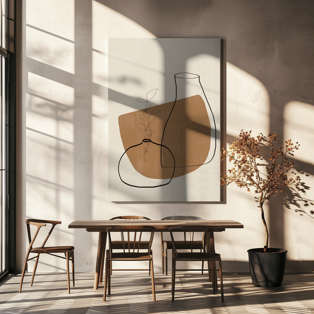 Leinwandbild - Vases No12. über dem Esstisch