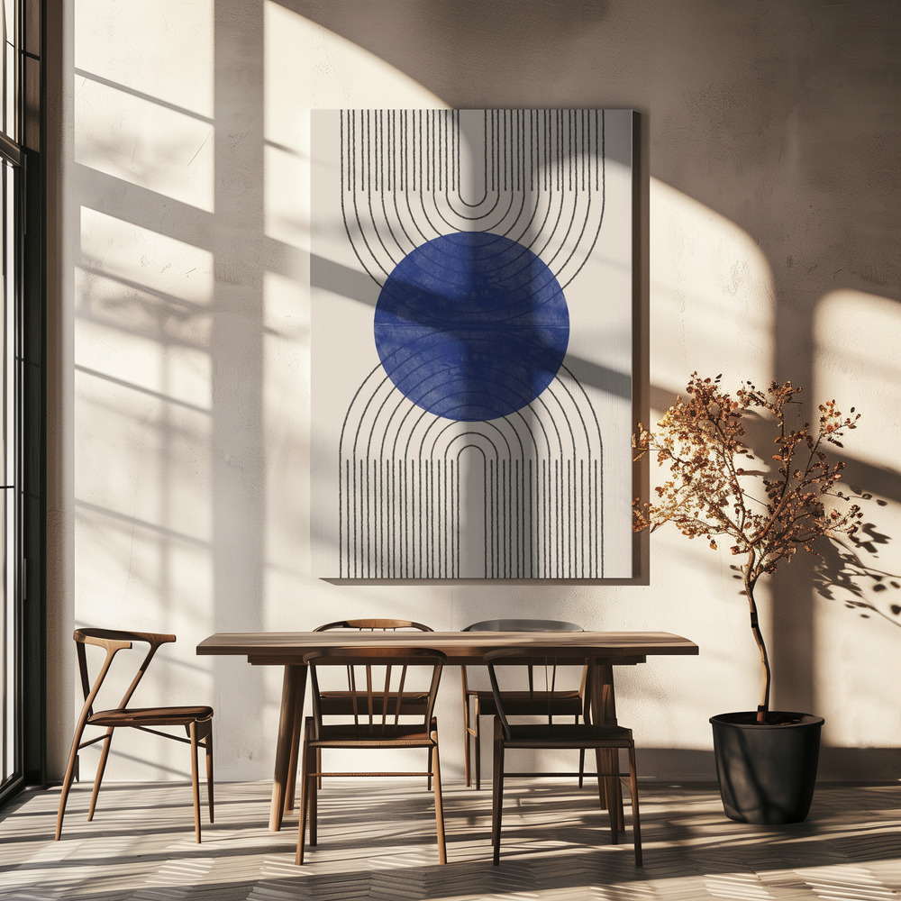 Lienzo - Arch Composition No2. sobre la mesa del comedor