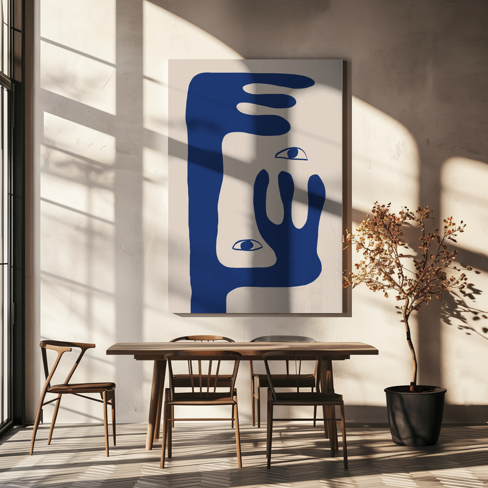 Canvas print - Abstract Face No1. over dining table