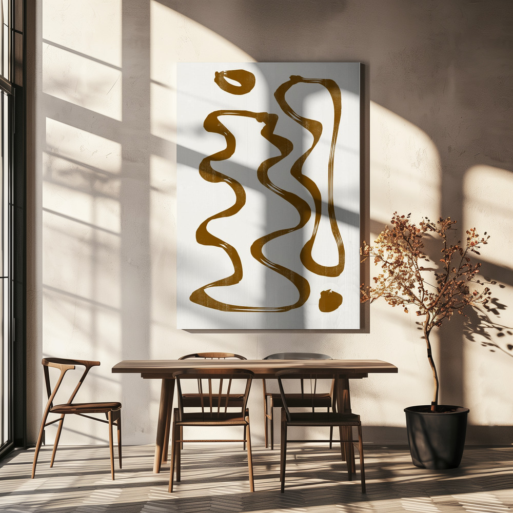 Canvastavla Abstract Line No7. - Tavla över matbord
