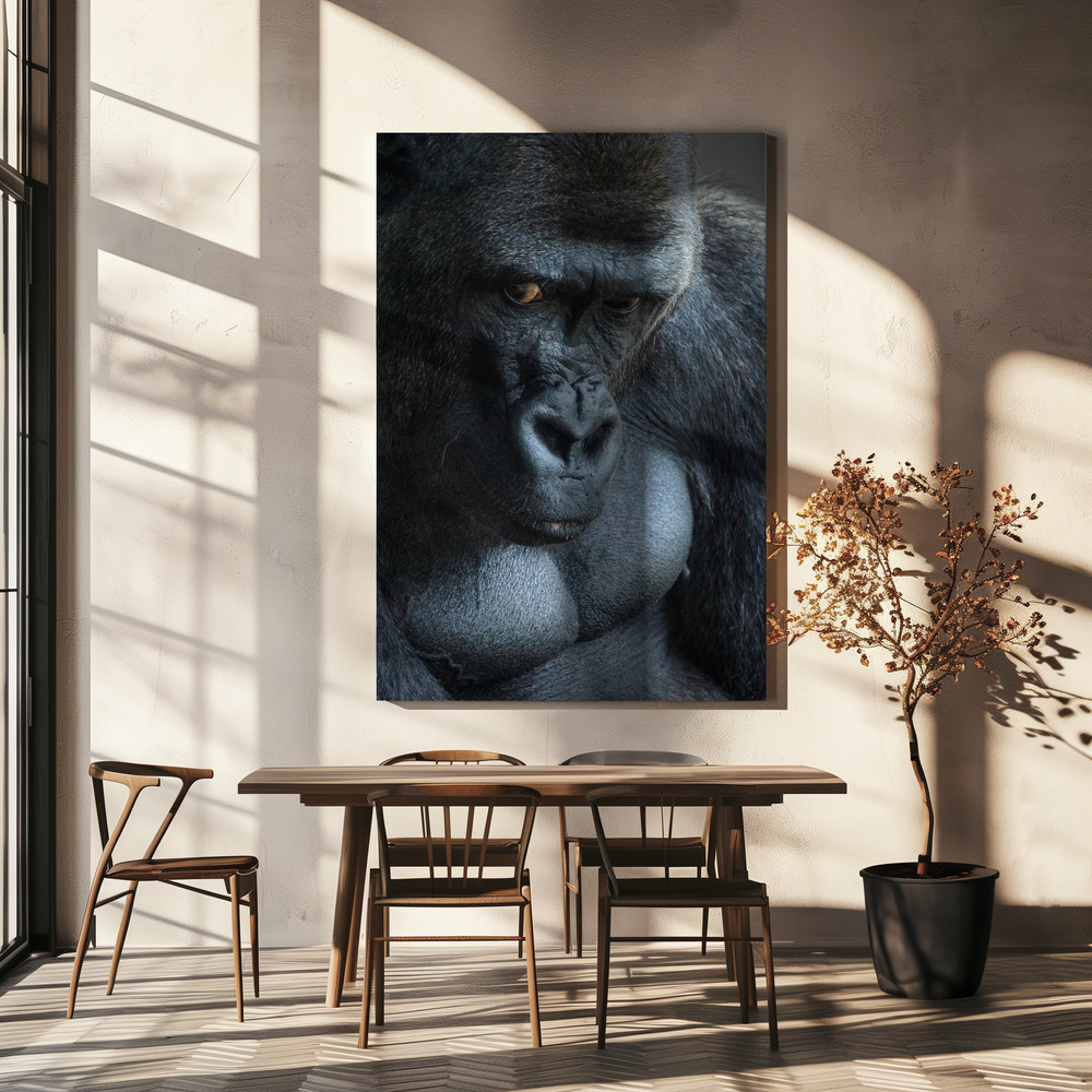 Toile - Unhappy Gorilla table de salle à manger