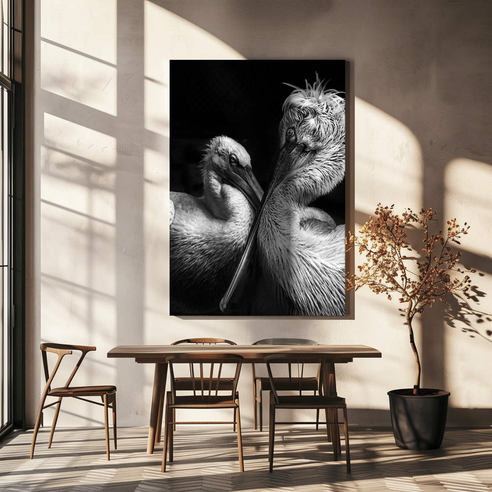 Canvas print - Crisscross over dining table
