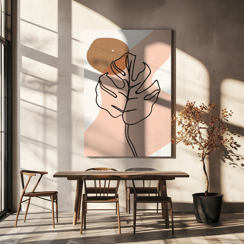 Canvas print - Abstract composition 22 over dining table