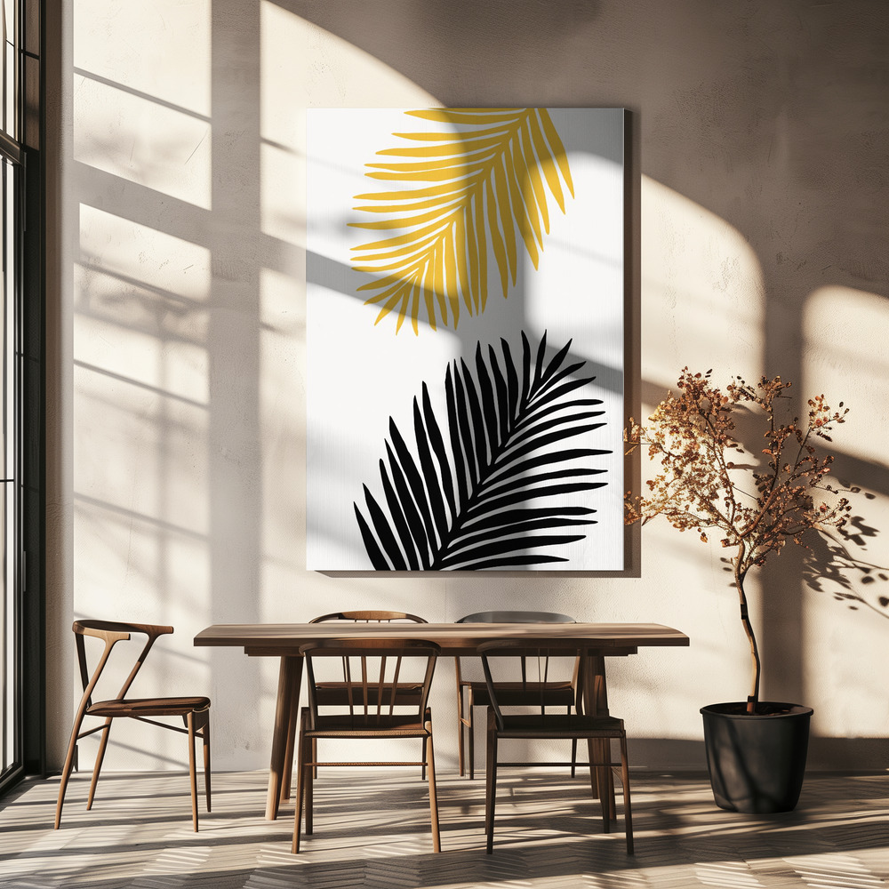 Canvas print - Palm Leaf 14 over dining table