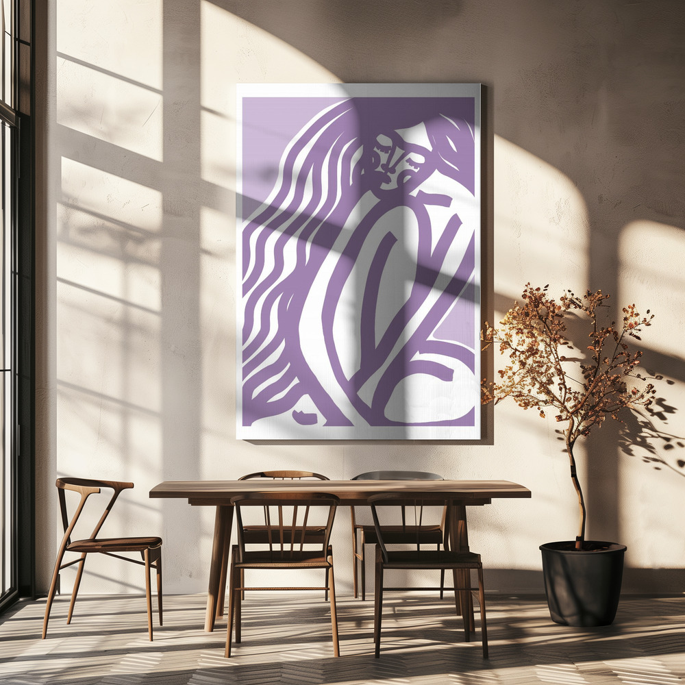 Obraz na płótnie - The Silence (Purple) nad stołem jadalnym