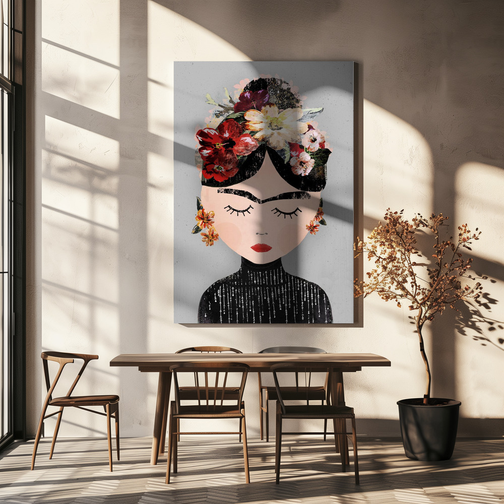 Lienzo - Frida (Special Edition) sobre la mesa del comedor