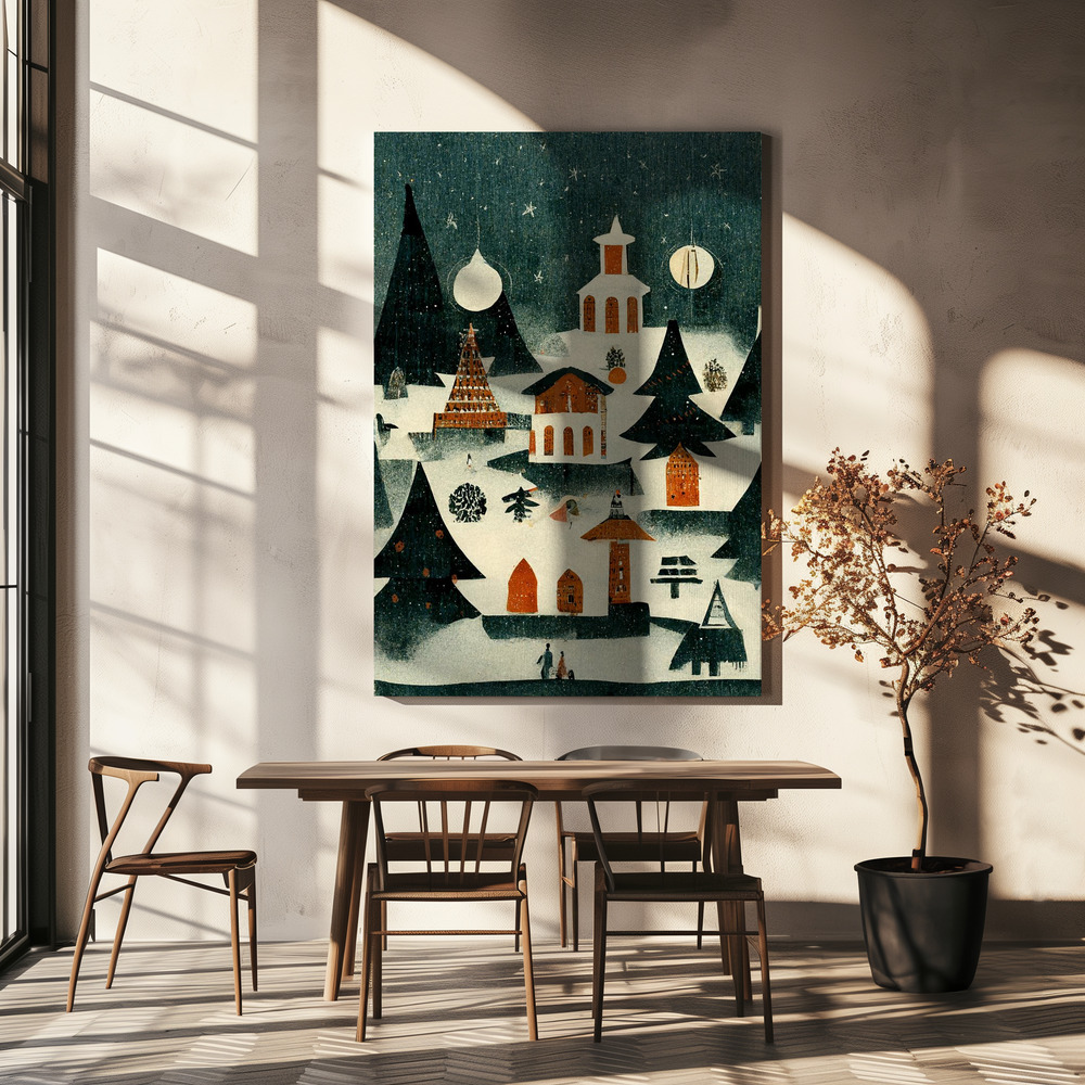 Leinwandbild - Before Christmas über dem Esstisch