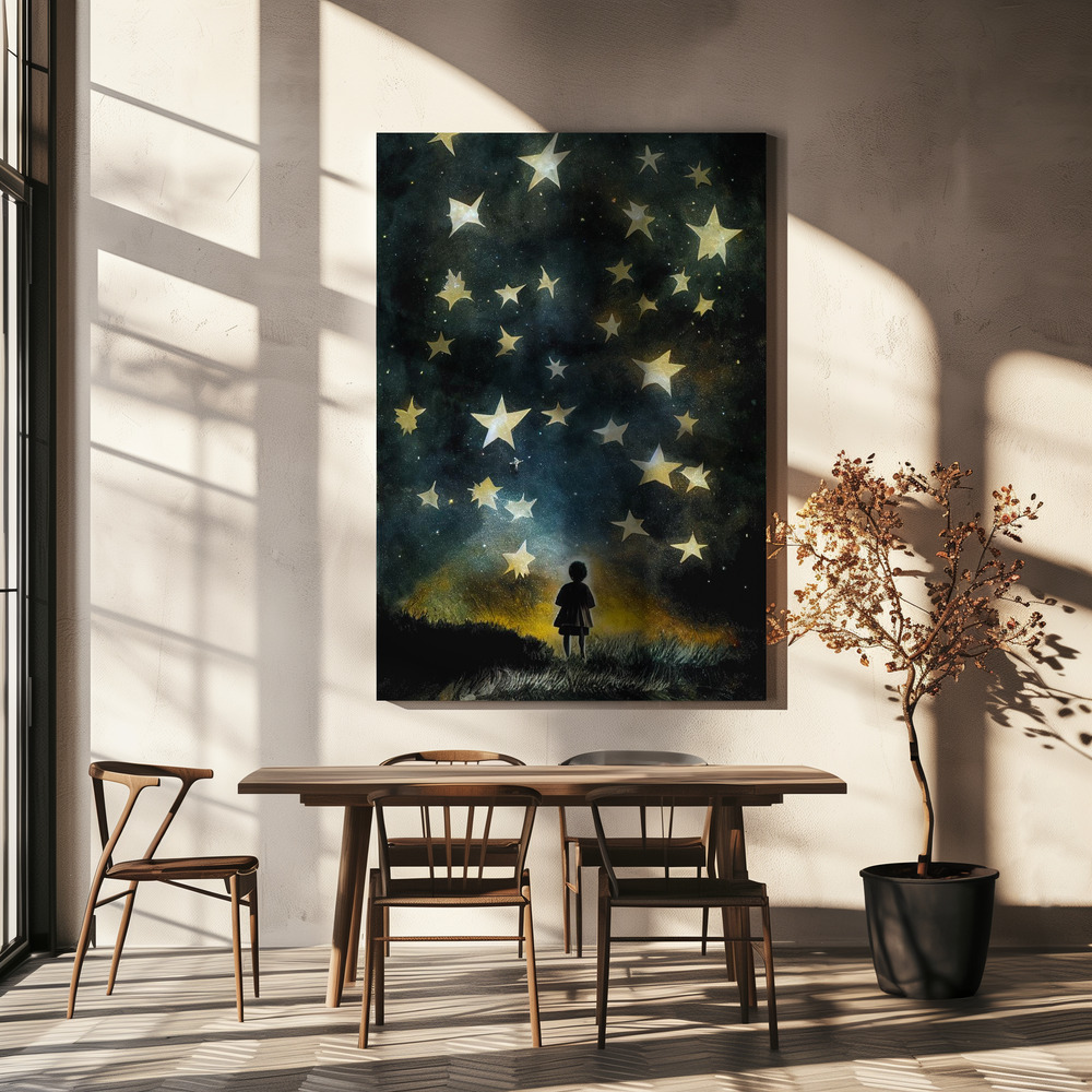 Canvas print - Look To The Stars over dining table