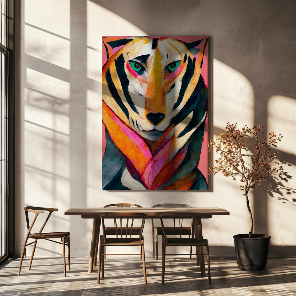 Canvas print - The Tiger over dining table