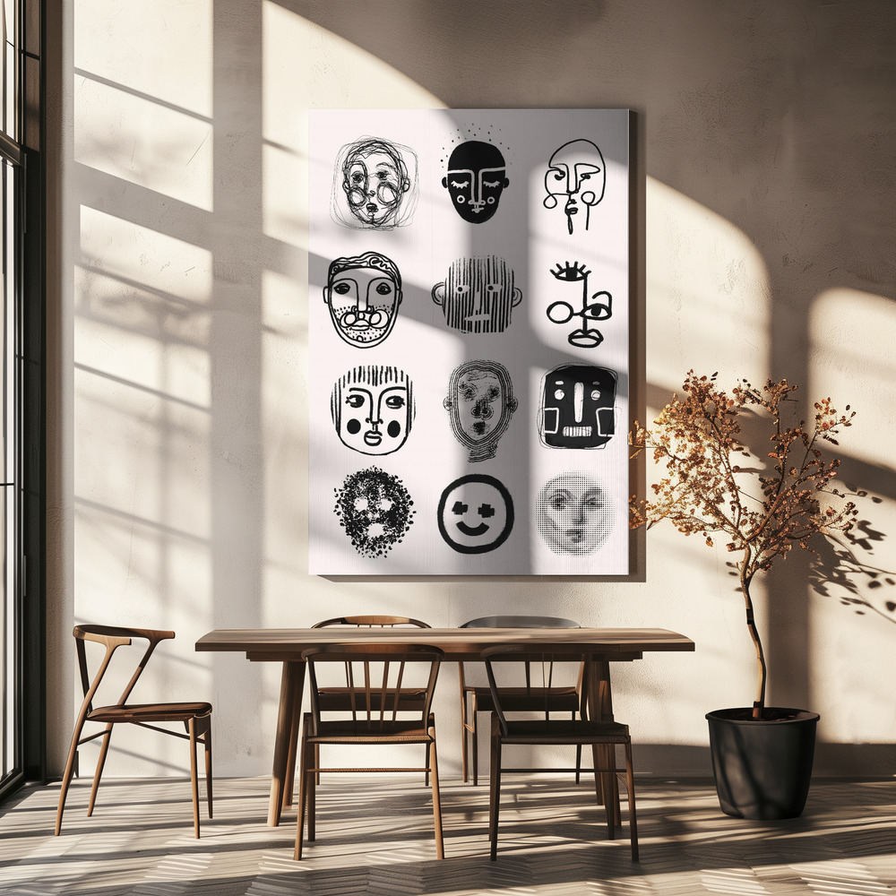 Canvas print - Twelve over dining table