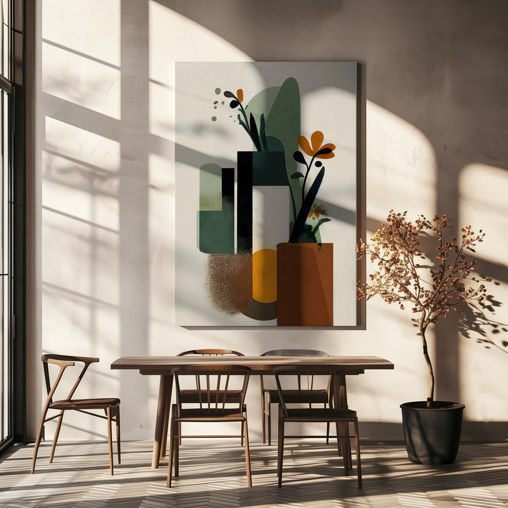 Canvas print - Geometric Vases over dining table