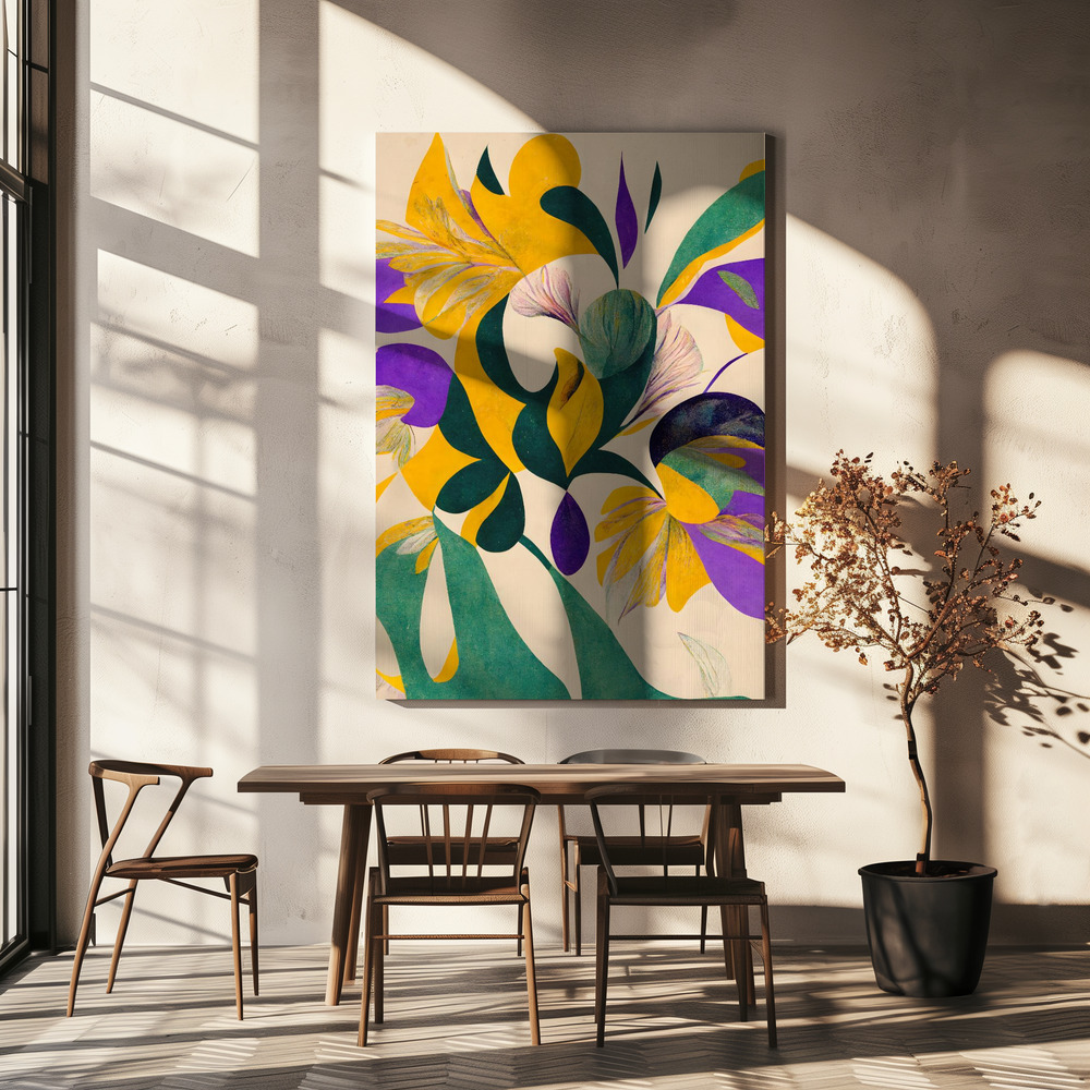 Lienzo - Spring flowers sobre la mesa del comedor