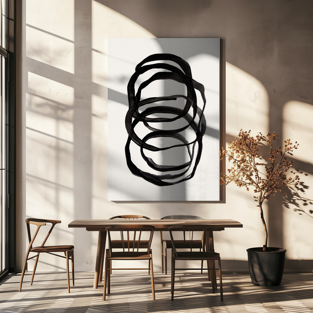 Canvas print - Abstract Lines II over dining table