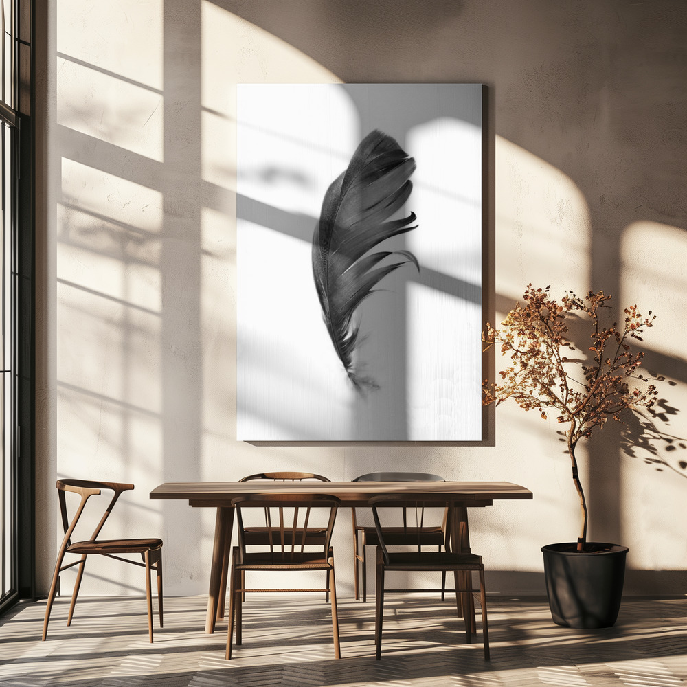 Canvas print - Feather over dining table
