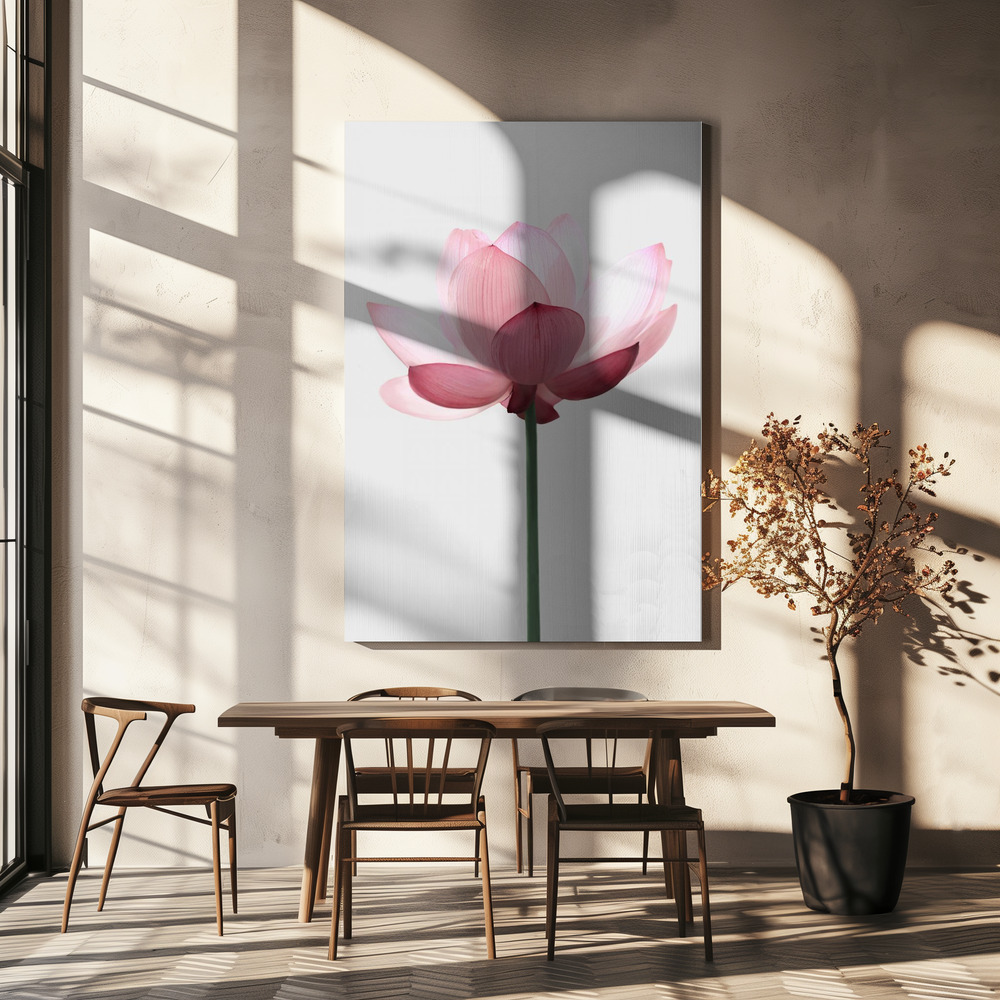 Canvas print - Lotus Flower over dining table