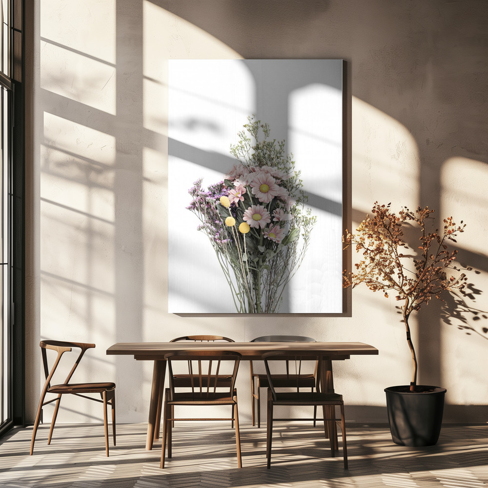 Canvas schilderi - Wildflowers boven eettafel