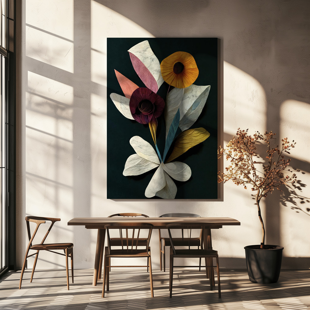 Canvas print - A Paper Bouquet over dining table