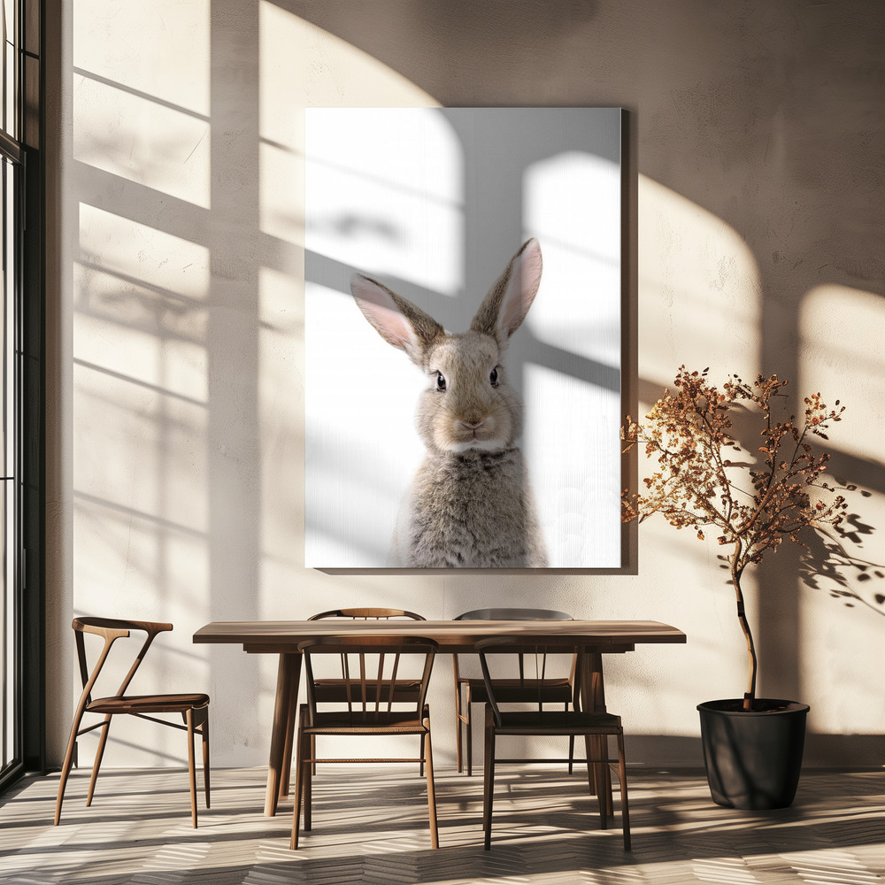 Canvas print - Baby Rabbit over dining table