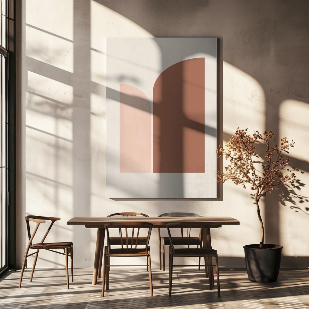 Stampe su tela - Retro Geometric sopra il tavolo da pranzo