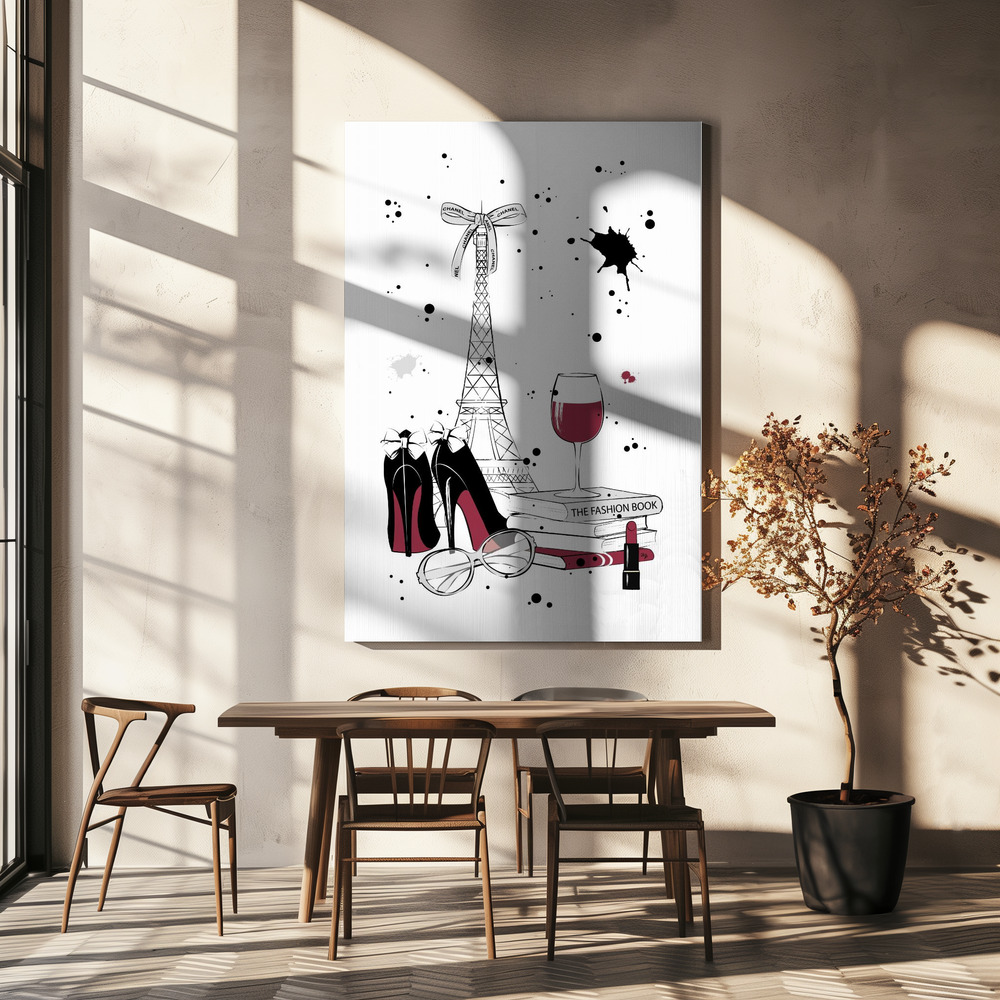 Canvas print - Living in Paris over dining table