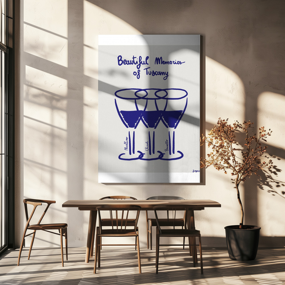 Canvas print - Il vino over dining table