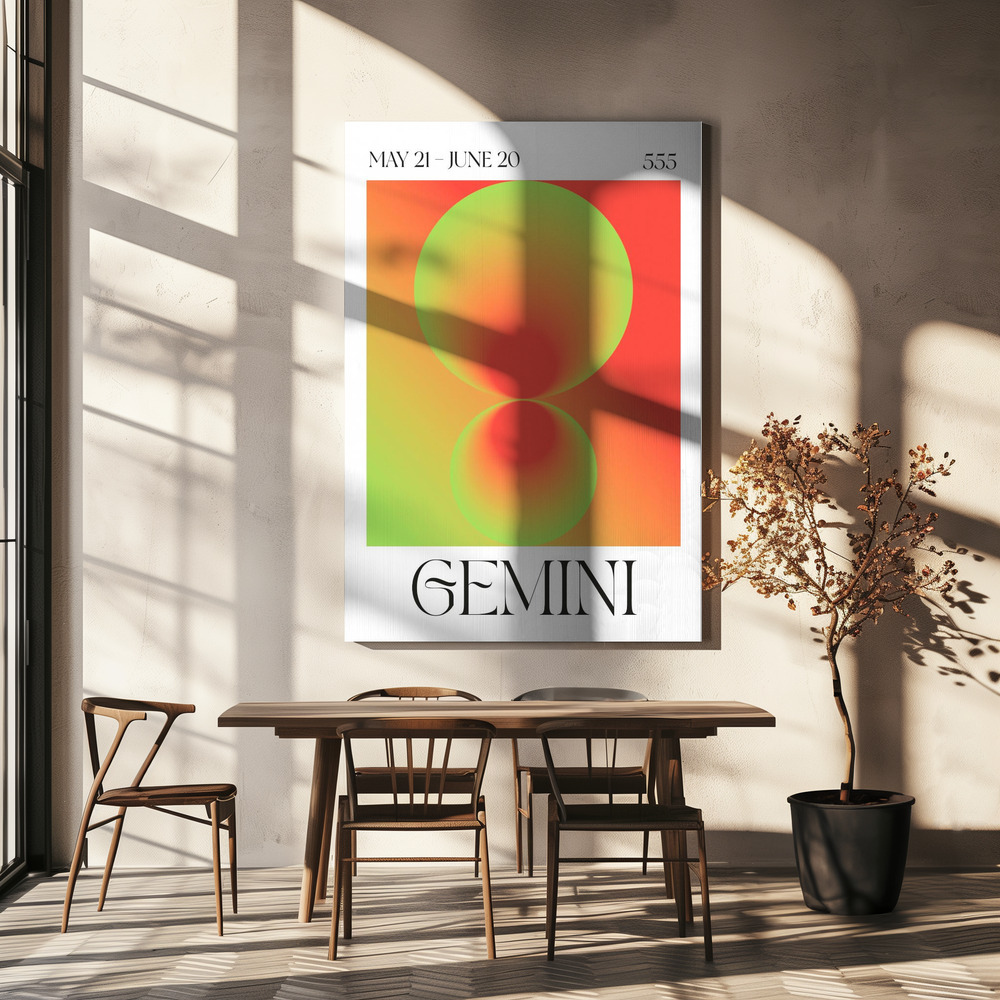 Leinwandbild - Gemini über dem Esstisch