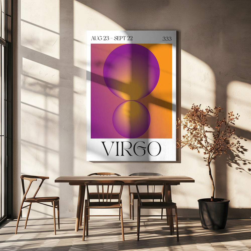 Canvas print - Virgo over dining table
