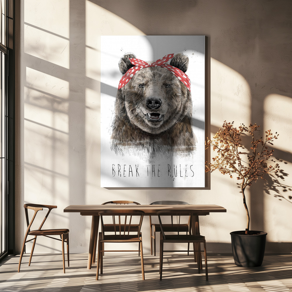 Canvas print - Break the rules over dining table