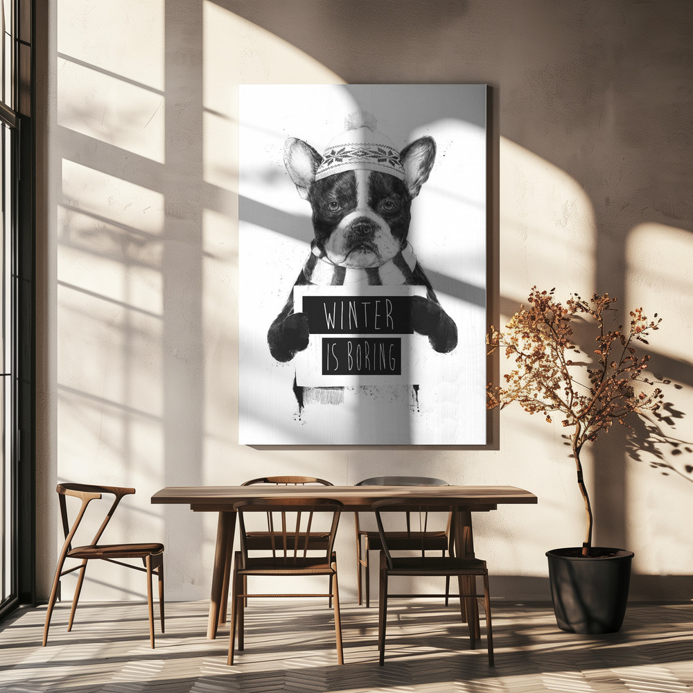 Canvas print - Winter is boring over dining table