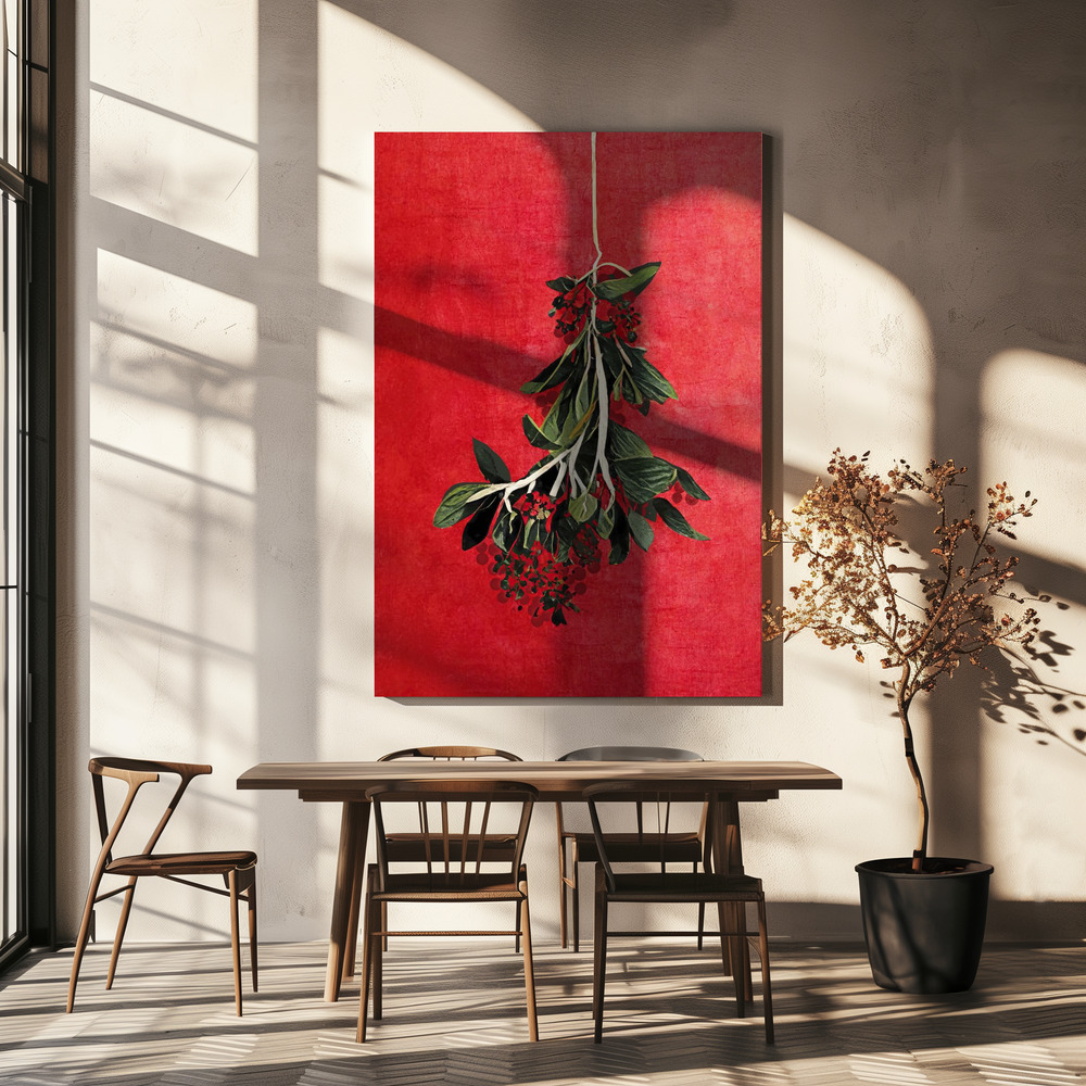 Stampe su tela - Painted Mistletoe sopra il tavolo da pranzo