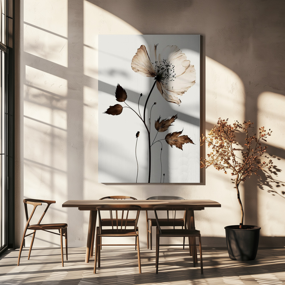 Lærred - The Coffee Flower over spisebordet