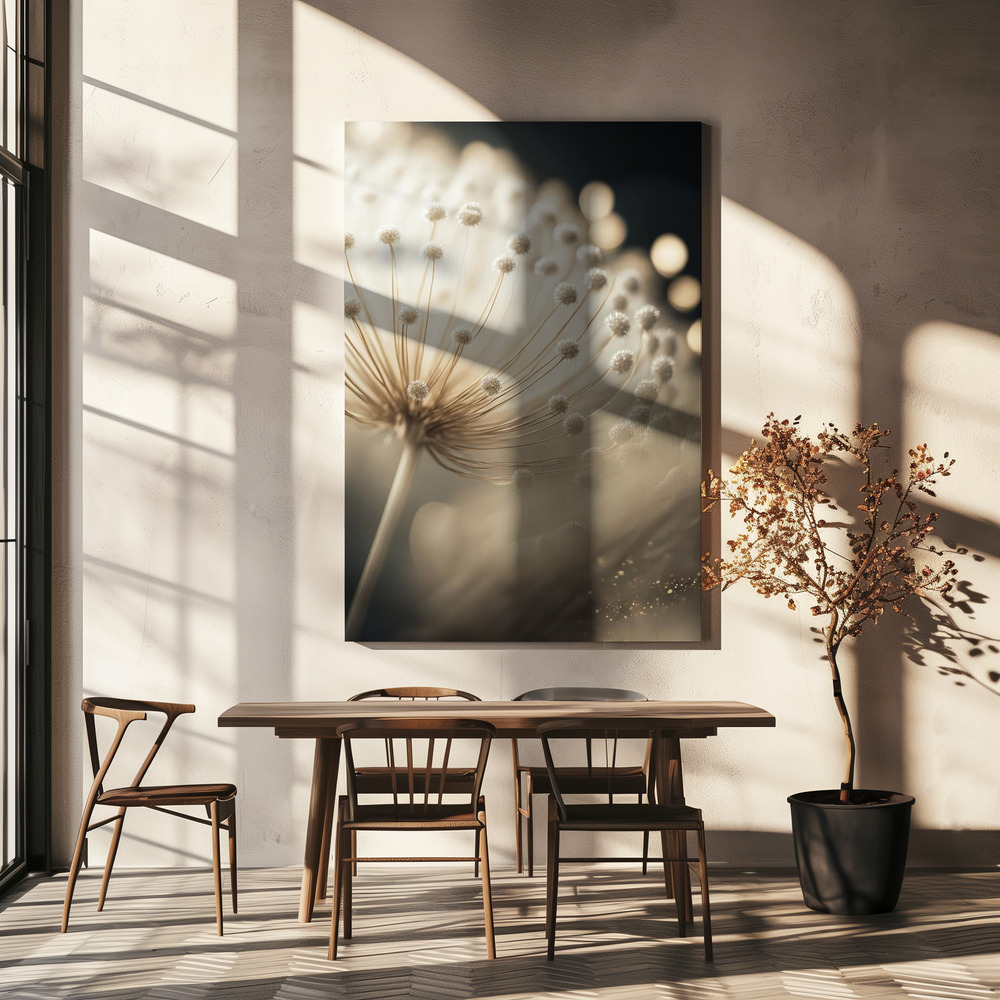 Canvas print - Little Pompoms over dining table