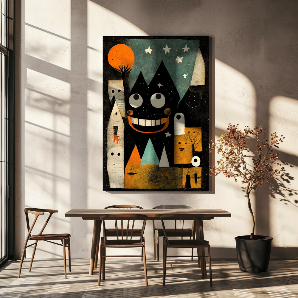 Canvas print - Monster Ville over dining table