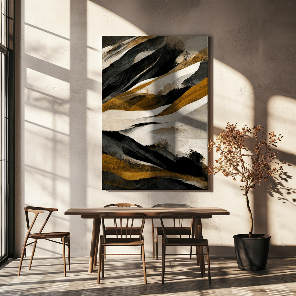 Canvas print - Rough Mountains over dining table