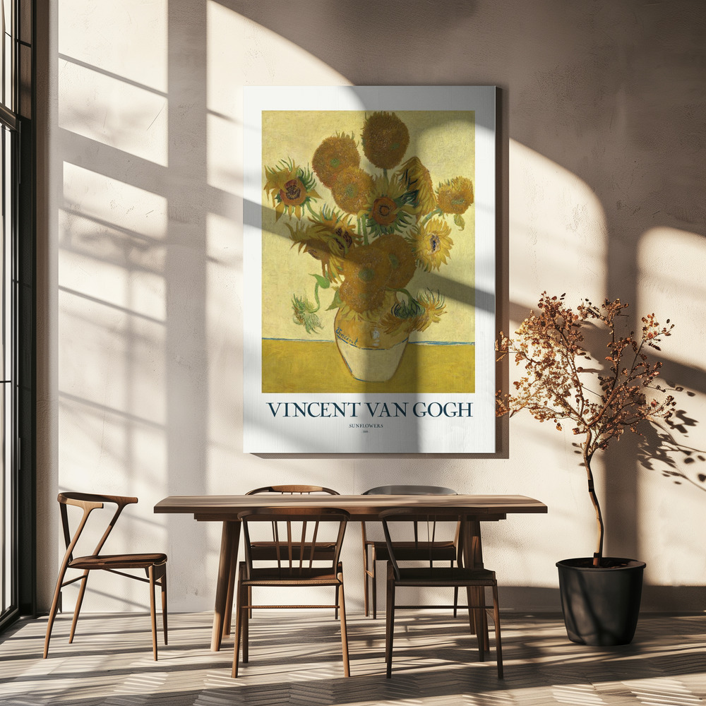 Stampe su tela - Sunflowers sopra il tavolo da pranzo
