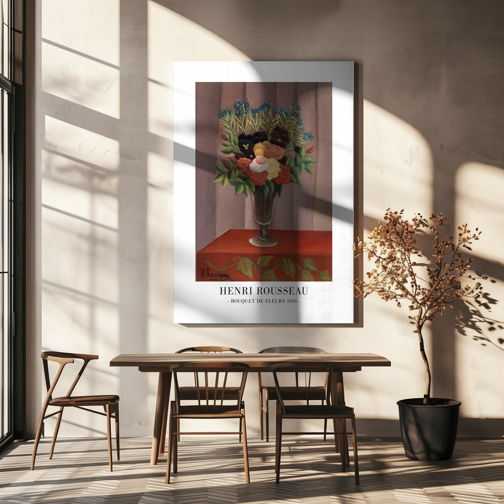 Stampe su tela - Bouquet De Fleurs 1910 sopra il tavolo da pranzo