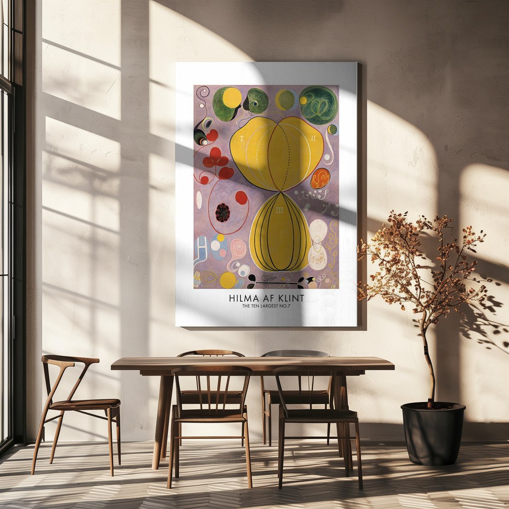 Stampe su tela - The Ten Largest No.7 Poster - sopra il tavolo da pranzo