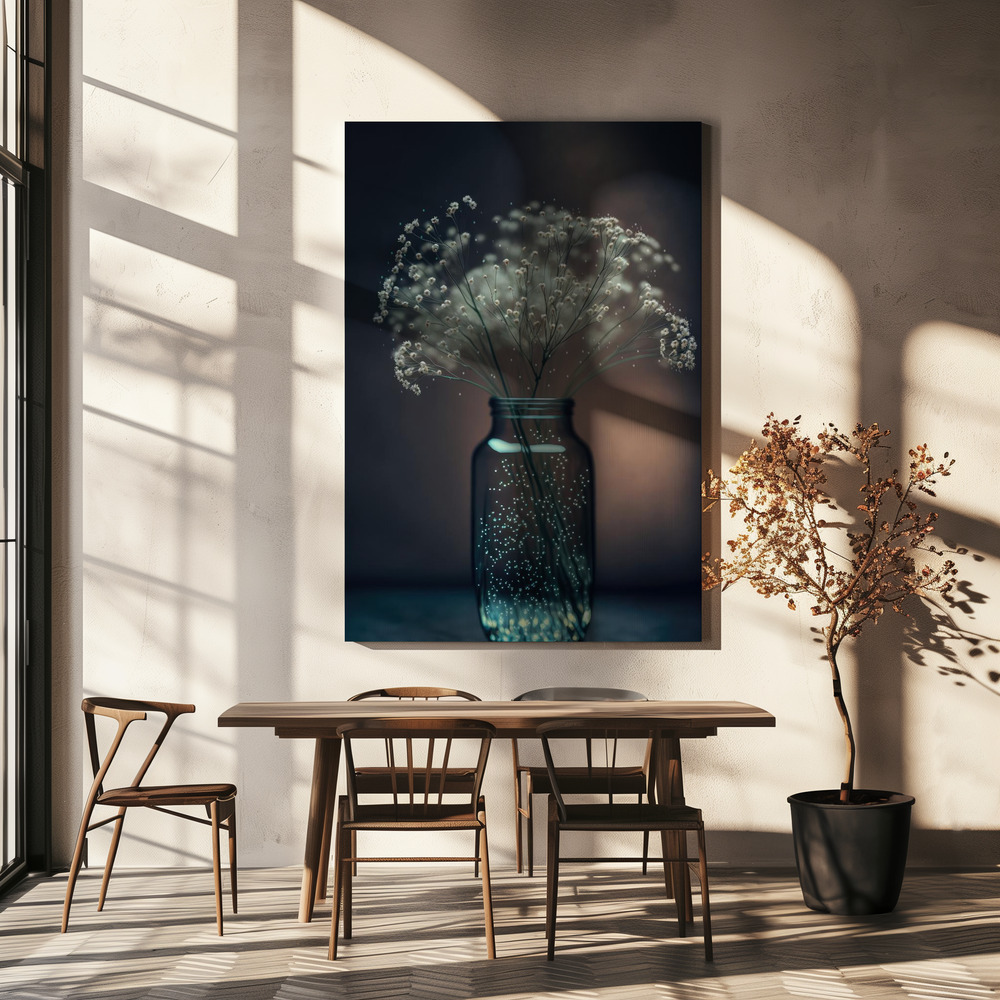 Canvas print - Sparkling Vase over dining table