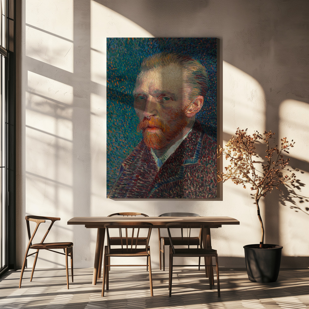 Canvas print - Self-Portrait over dining table