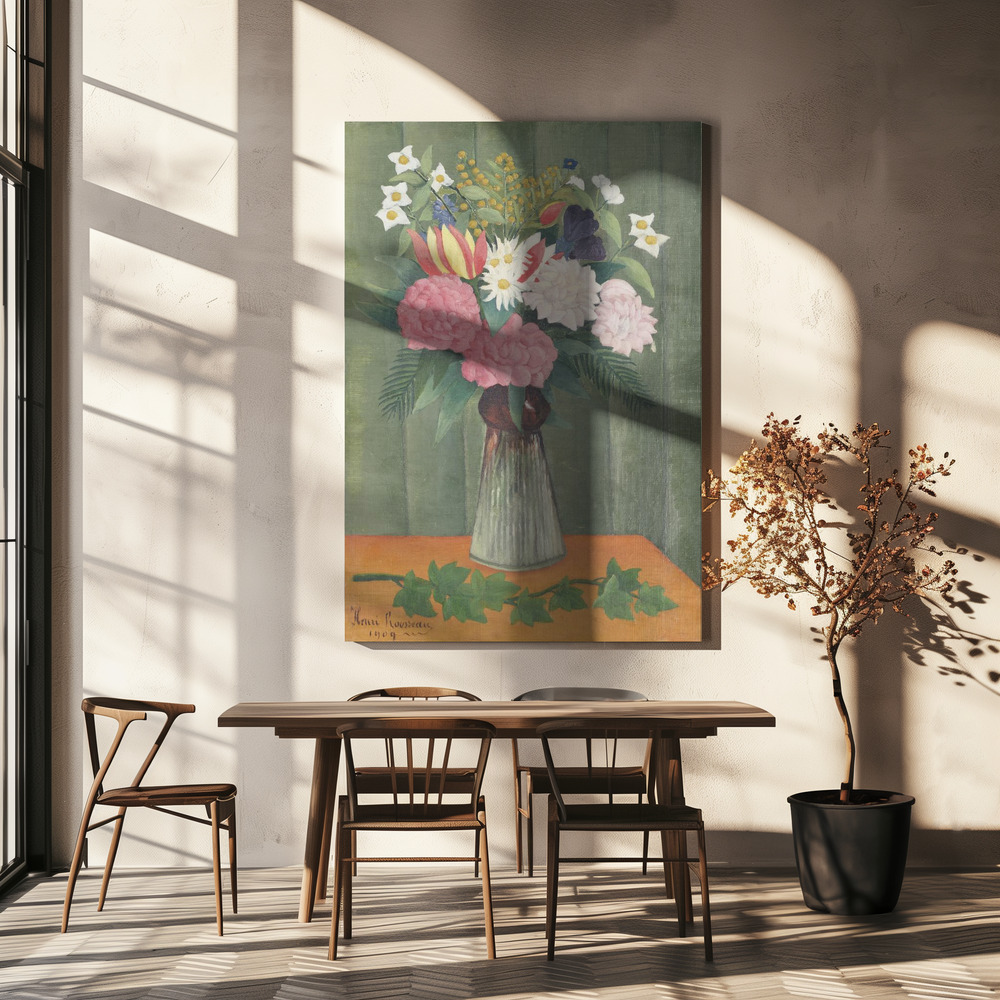 Canvas schilderi - Flowers In a Vase boven eettafel