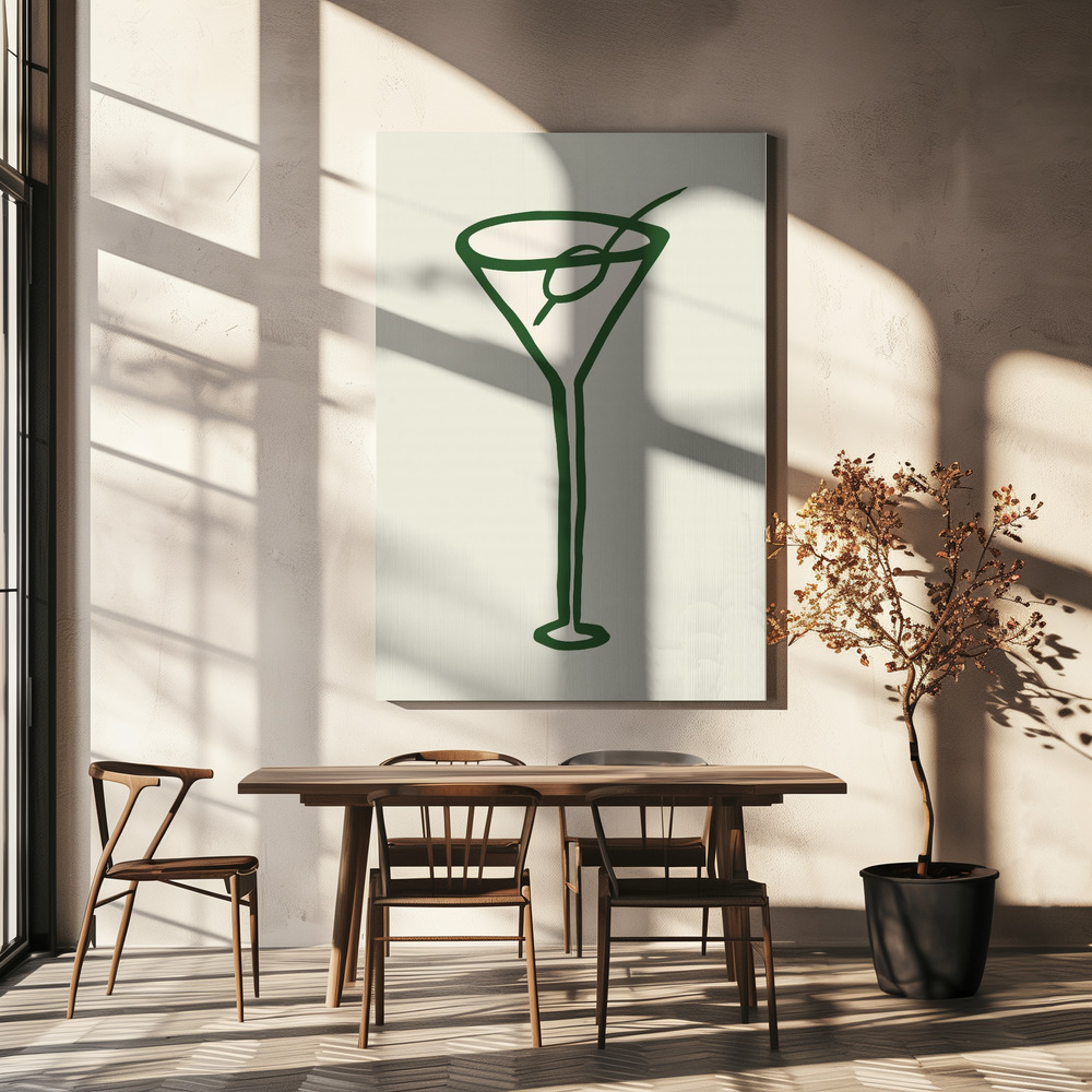Stampe su tela - Cocktail Green sopra il tavolo da pranzo