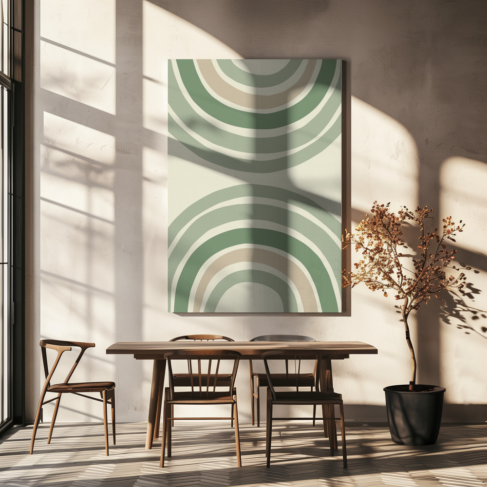 Lienzo - Green Rainbow sobre la mesa del comedor