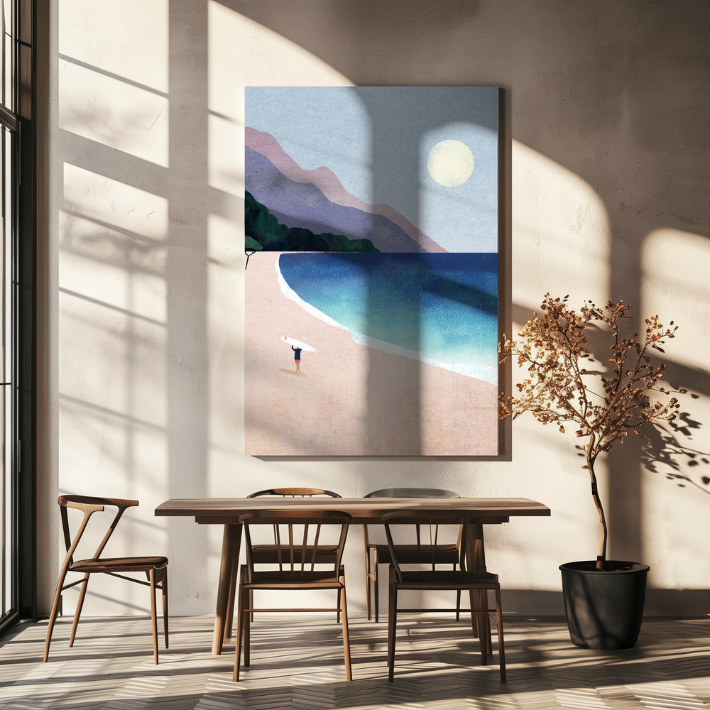 Canvas schilderi - Surf Beach boven eettafel