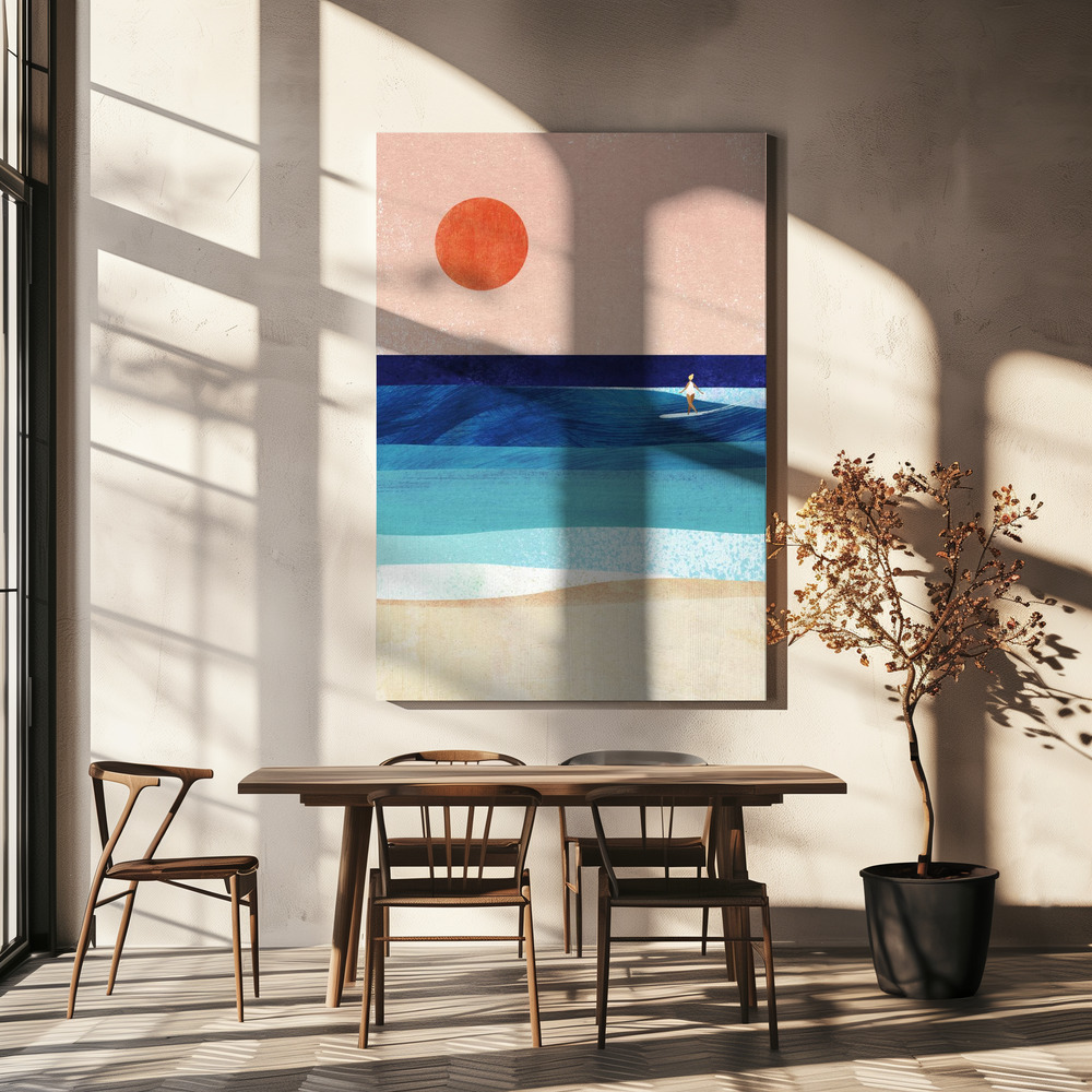 Canvas print - Surf Girl over dining table
