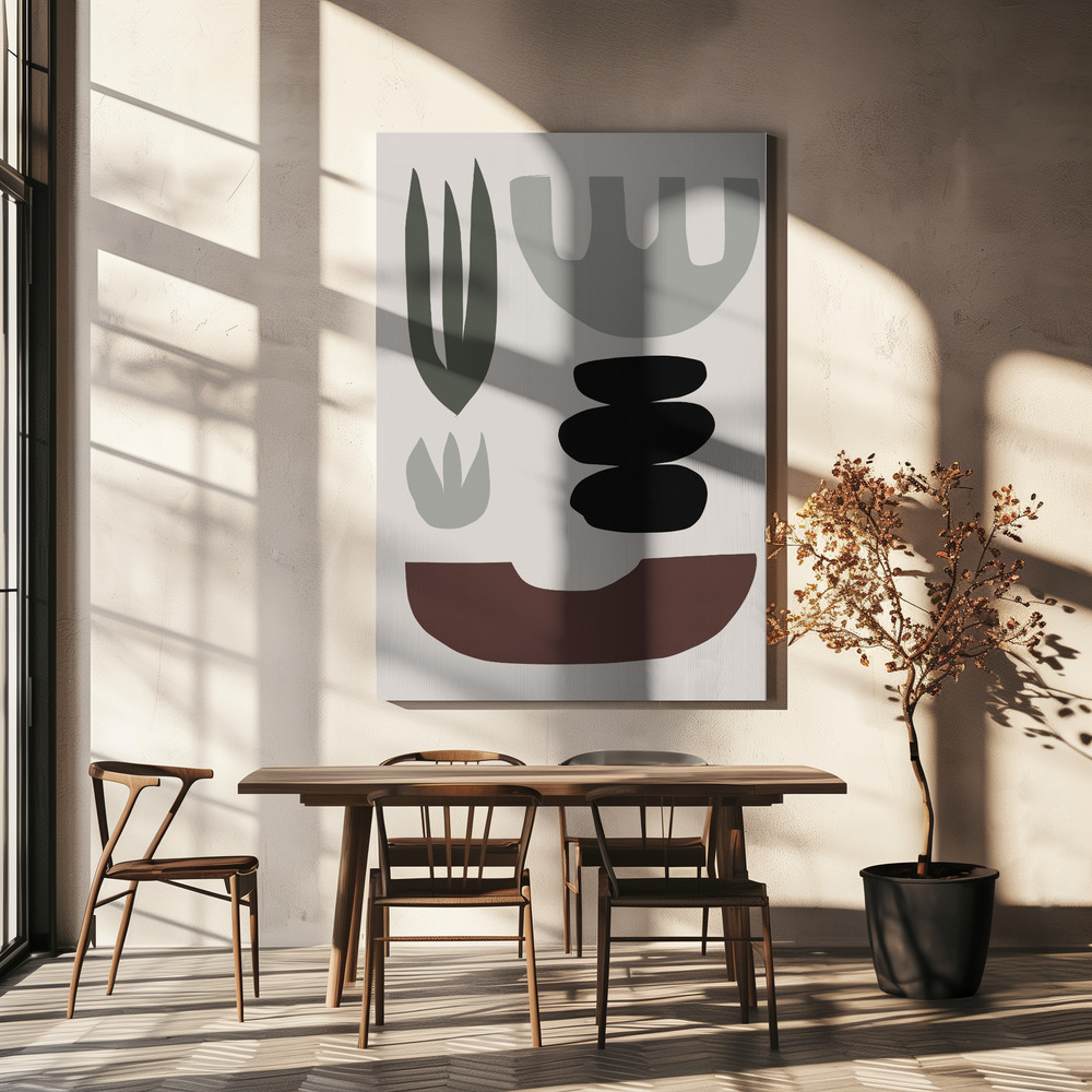 Canvas print - Shapes over dining table